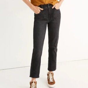 Madewell Black Cropped Straight Jeans